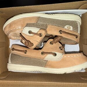 Sperry Tan Kids Boat Shoes
